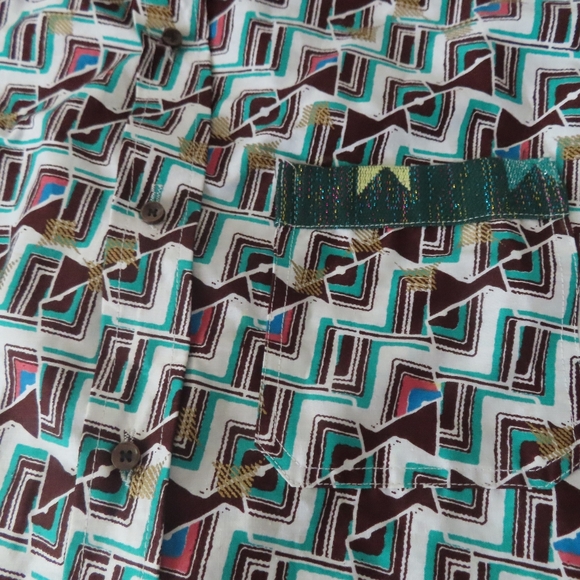 unbranded custom handmade geometric dress shirt no size (READ) - Picture 3 of 8